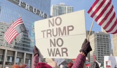 Chicago protesters demand action after President Trump's Iran scare