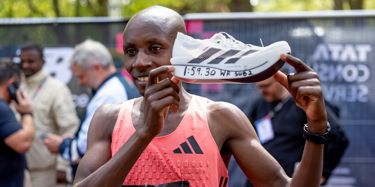 These are the shoes Sabastian Sawe wore to run sub-2 at the 2026 London Marathon