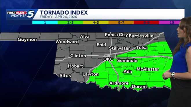 Oklahoma Tornado Risk April 24, 2026