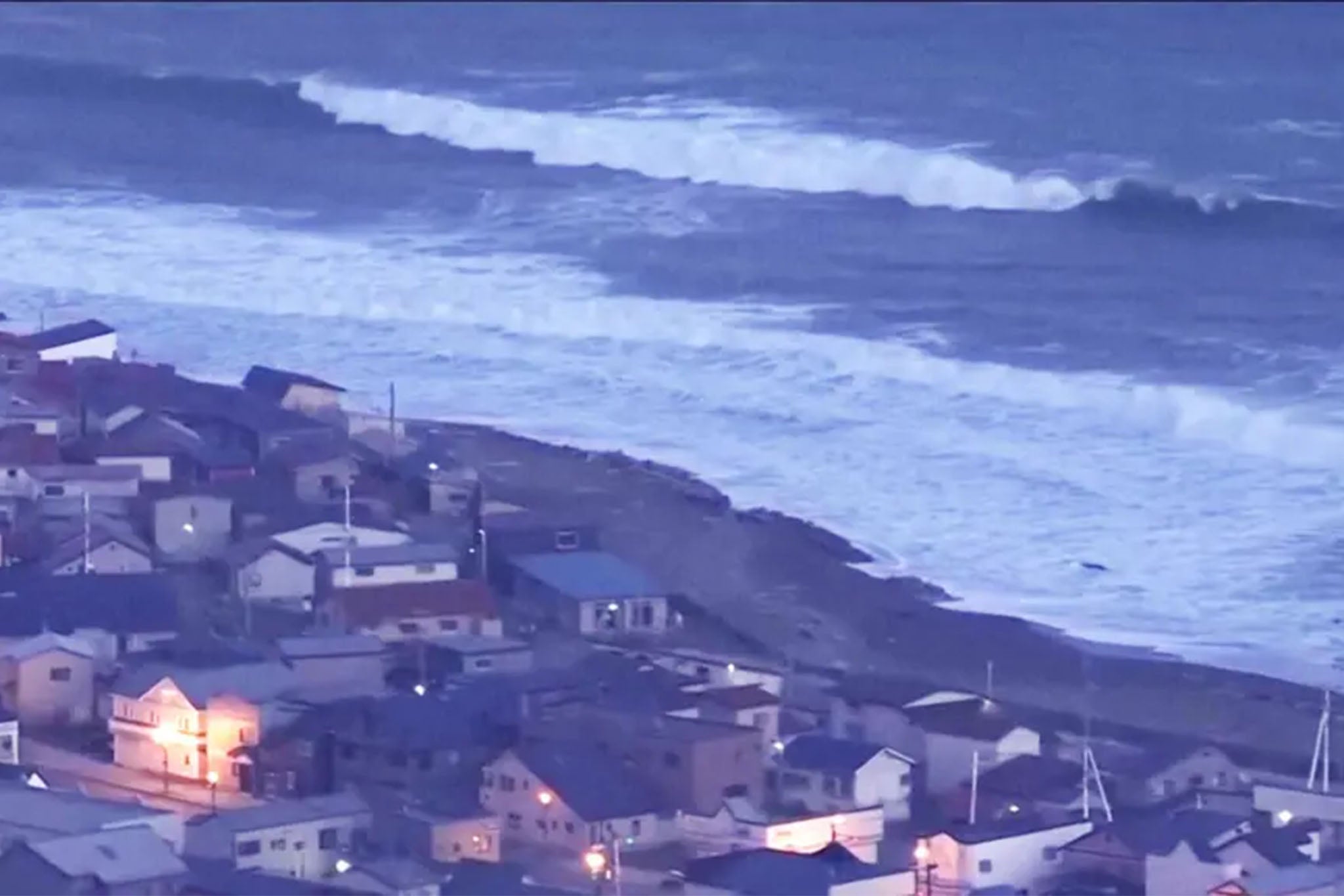 Coastal areas in Japan were urged to evacuate