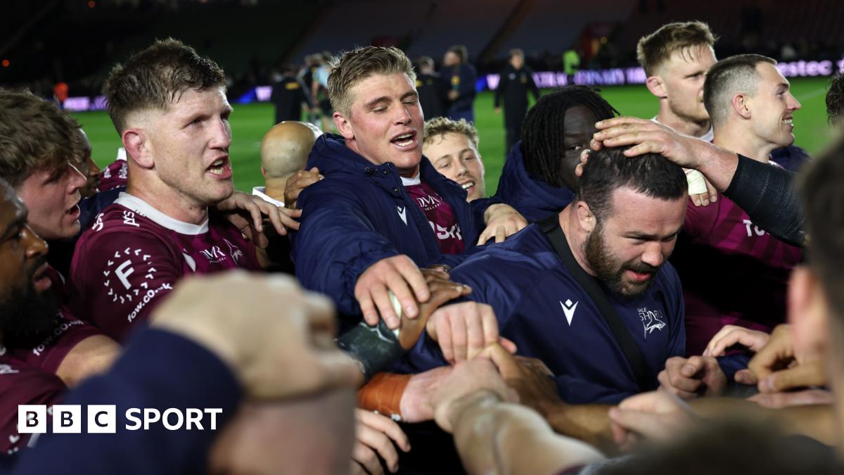 Sale players celebrate