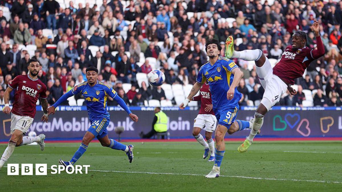 Axel Disasi equalises for West Ham against Leeds in stoppage time