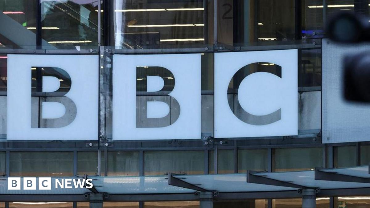 The BBC logo outside Broadcasting House in London
