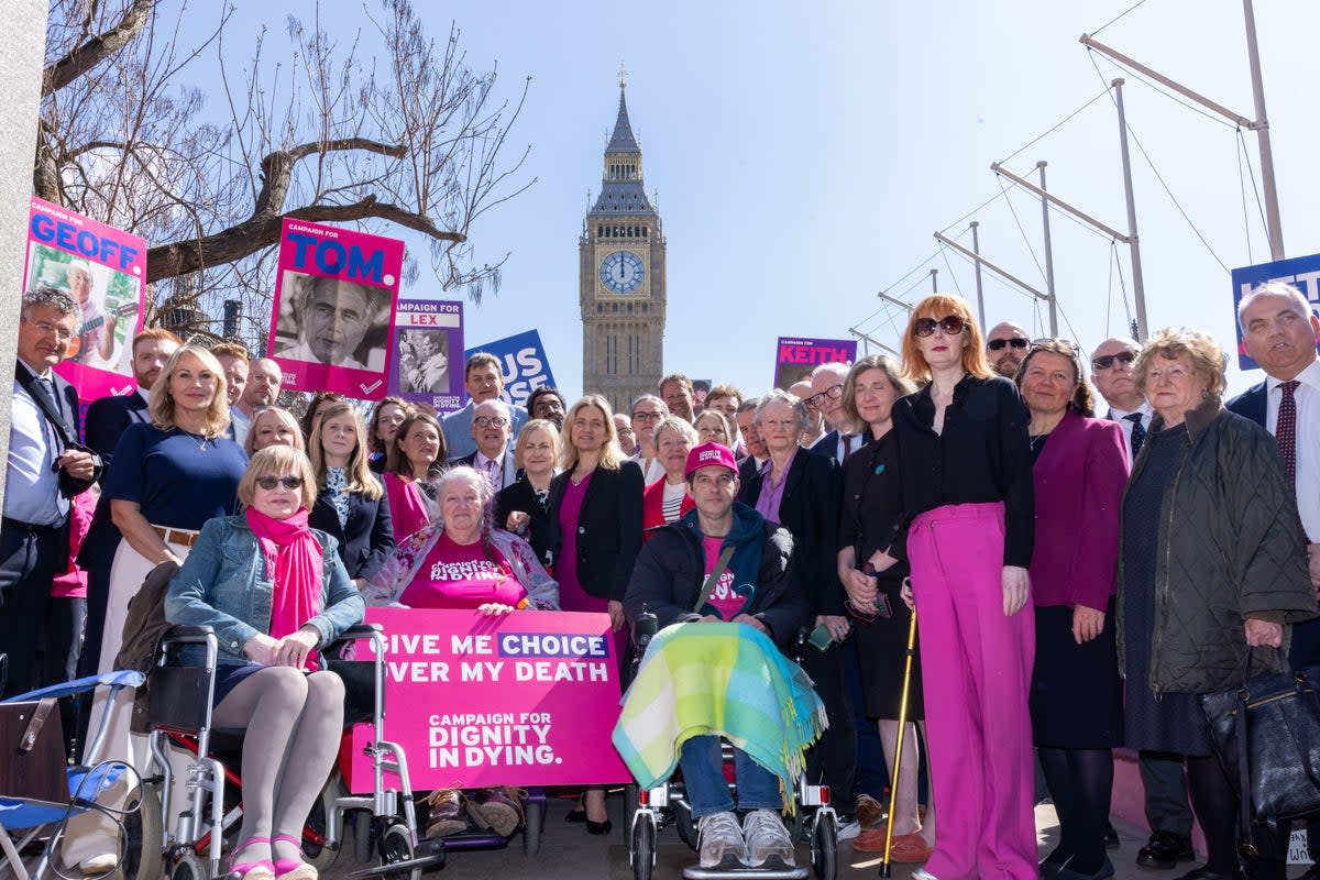 Campaigners gathered in the capital on Wednesday (PA)