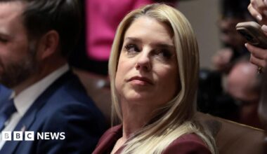 U.S. Attorney General Pam Bondi attends a cabinet meeting at the White House in Washington