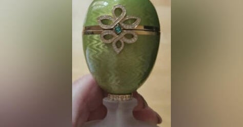 A man stole a handbag outside a London pub. Inside was a Faberge egg and watch worth nearly $3 million.