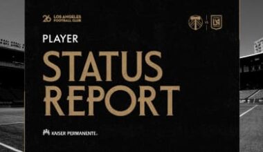 Player Status Report | Portland Timbers vs. LAFC - 2026 MLS Season - LAFC