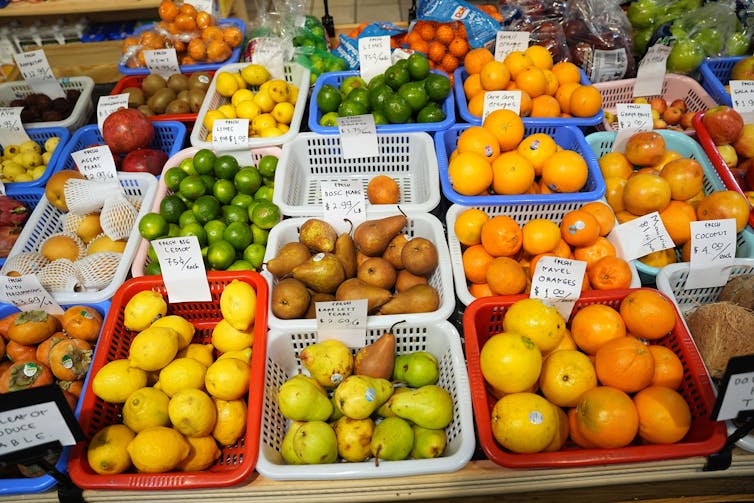 fruits on sale at a market