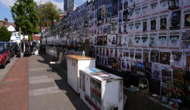 U.K. counter-terror police investigate arson attack at Iran memorial wall in north London