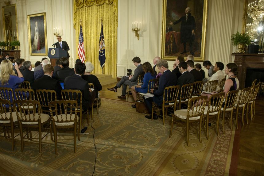 President Barack Obama speaks during a press conference on the nuclear deal with Iran, in the East Room of the White House, on July 15, 2015.