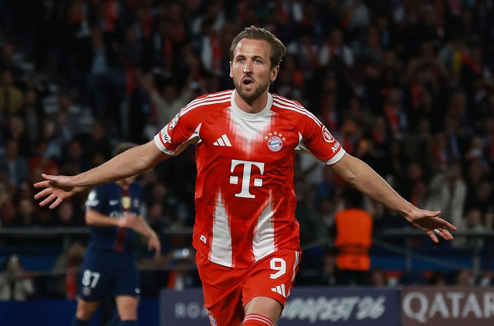 Harry Kane scored a penalty against PSG in a nine-goal thriller at the Parc des Princes