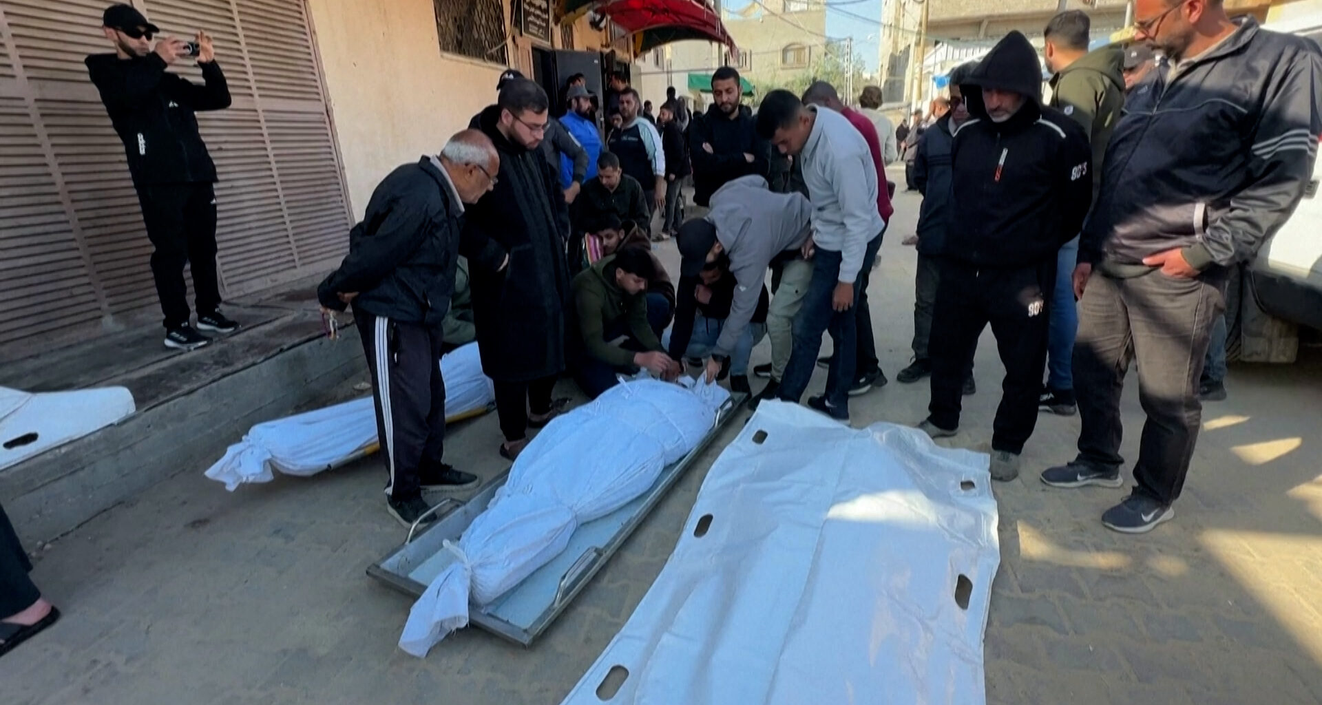 Gaza families mourn loved ones killed in overnight Israeli air strikes | Israel-Palestine conflict