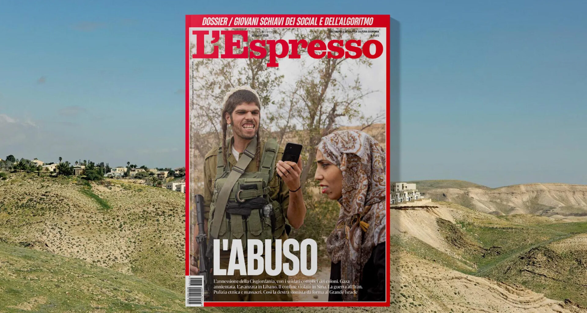 Italian magazine cover of Israeli settler sparks diplomatic backlash | Israel-Palestine conflict