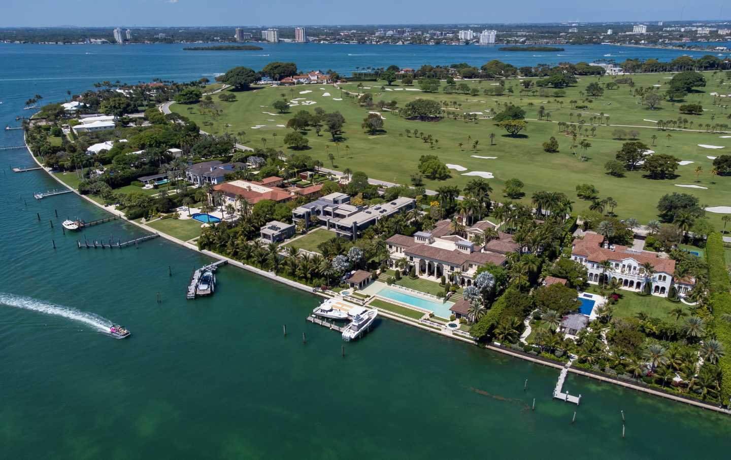 Billionaires have accumulated vast tracts of real estate across the country, including in Indian Creek Village, Florida, pictured here on Sunday, March 22, 2026.