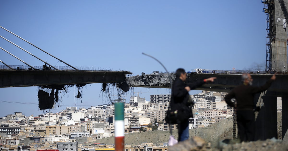 Bridge sections destroyed in strike near Tehran