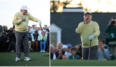 Jack Nicklaus Yanks Opening Masters Tee Shot, Patrons Hit The Deck