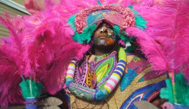 Mardi Gras Indians, or Black Masking Indians, spend months, thousands of dollars preparing hand-sewn suits