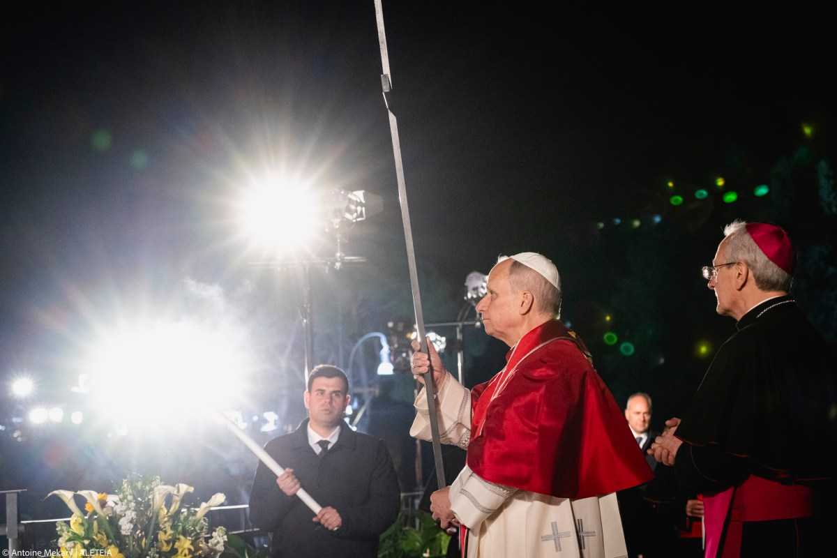Pictures from Pope Leo''s moving Via Crucis at Colosseum