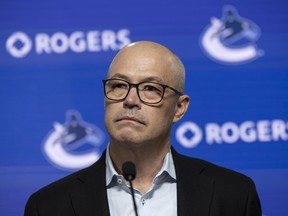 Canucks General manager Patrik Allvin in January 2024