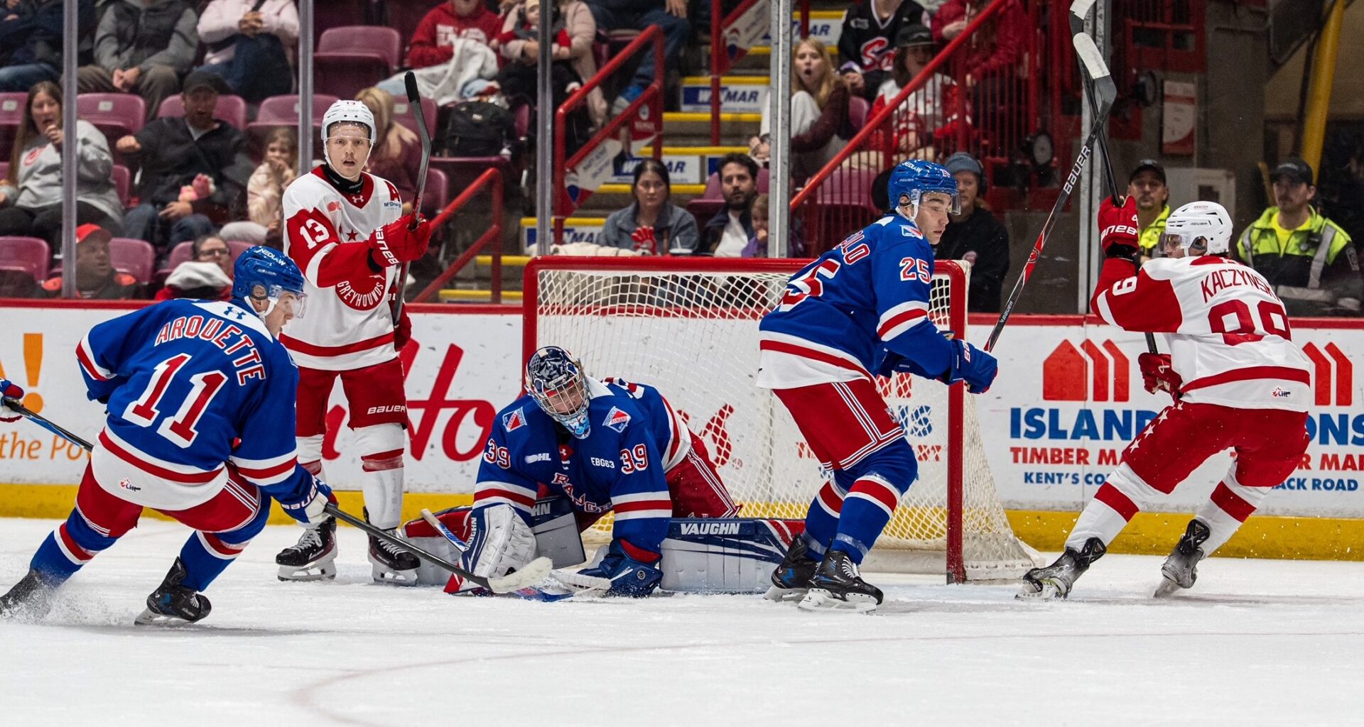 Rangers roll Greyhounds in game 5, conference final now awaits