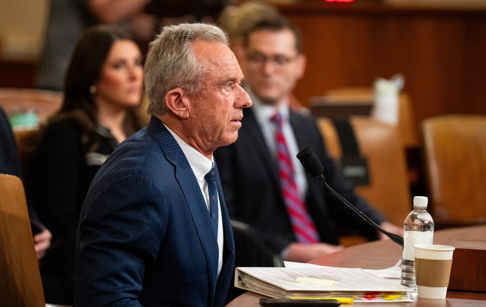 Secretary of Health and Human Services Robert F. Kennedy, Jr. arrives to testify at a House Ways and Means Committee hearing in the Longworth House Office Building on Thursday.