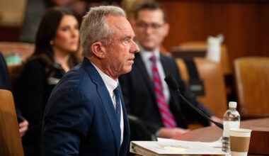 Secretary of Health and Human Services Robert F. Kennedy, Jr. arrives to testify at a House Ways and Means Committee hearing in the Longworth House Office Building on Thursday.