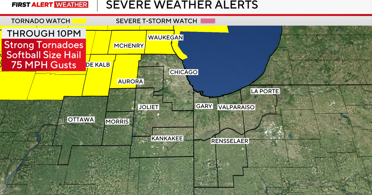 Tornado, flood watches issued for parts of Chicago area as severe storms approach Tuesday
