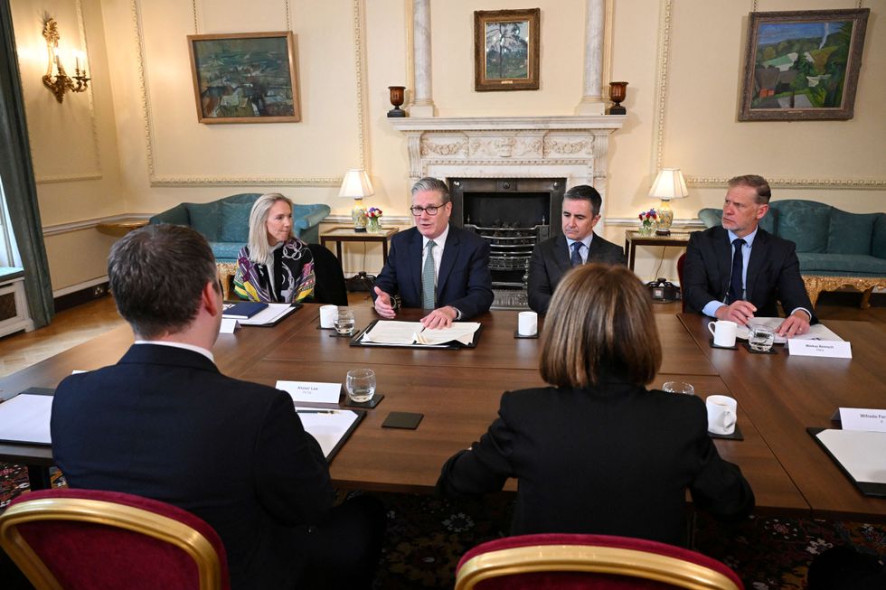 Sir Keir Starmer and tech bosses from X, Meta, Snap, TikTok and Google