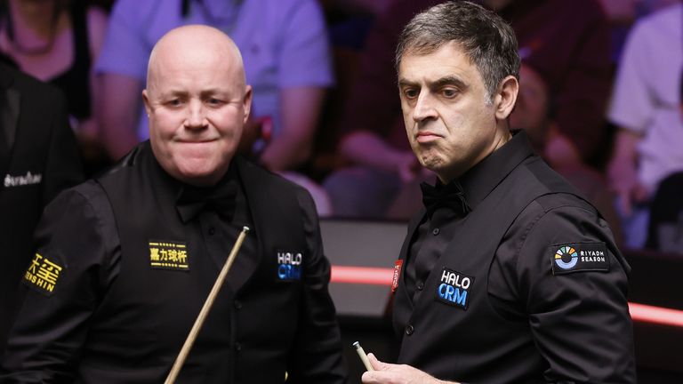 Higgins (left) was full of praise for O'Sullivan after his epic win