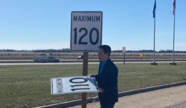120 km/h speed limit begins testing on stretch of QEII south of Leduc
