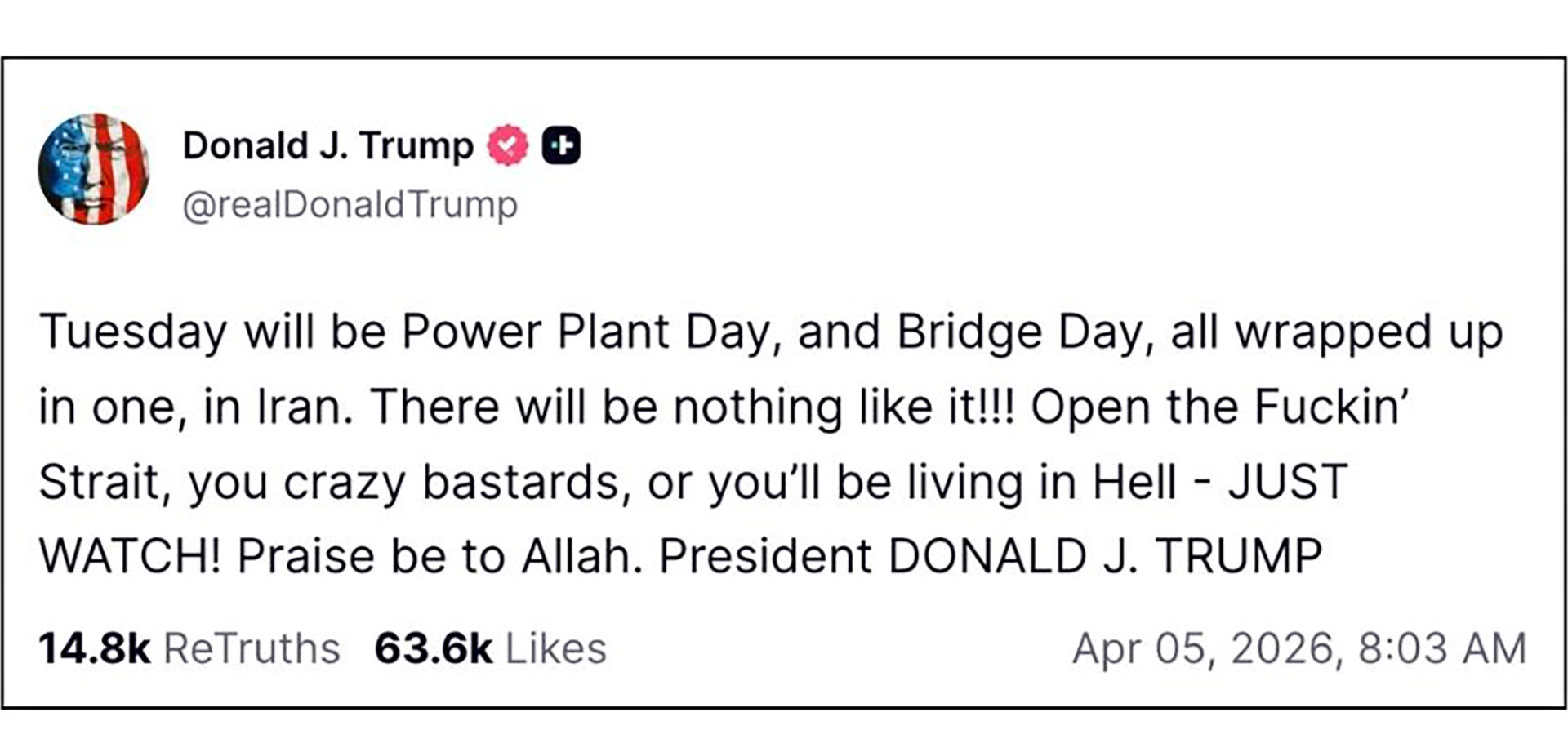 Trump rants against Iran in profanity-laced Easter message – Baptist News Global