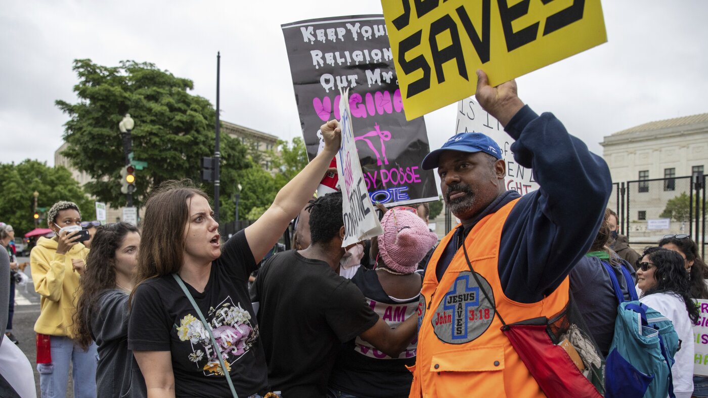 DOJ says Biden unfairly targeted anti-abortion activists : NPR