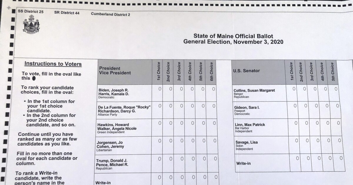 Maine Supreme Court says proposed ranked-choice voting expansion is unconstitutional