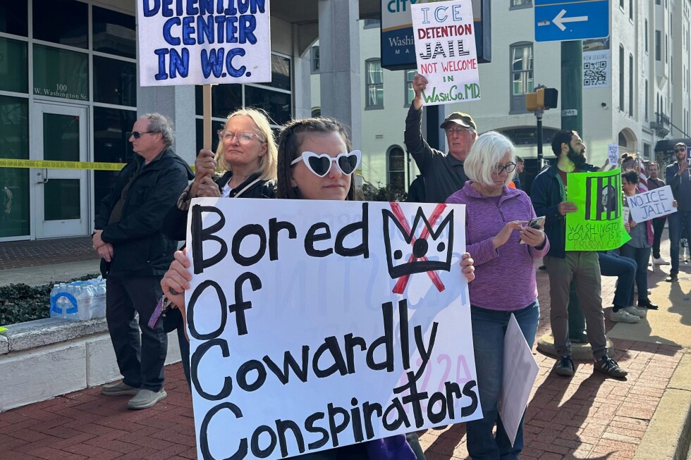 Protesters rally against planned Maryland ICE facility