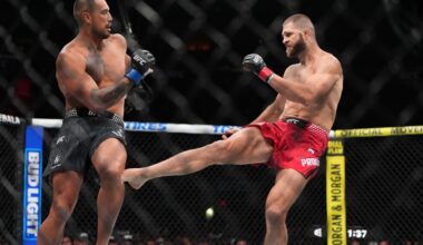 Ulberg wins light heavyweight belt with KO as Trump watches at UFC 327