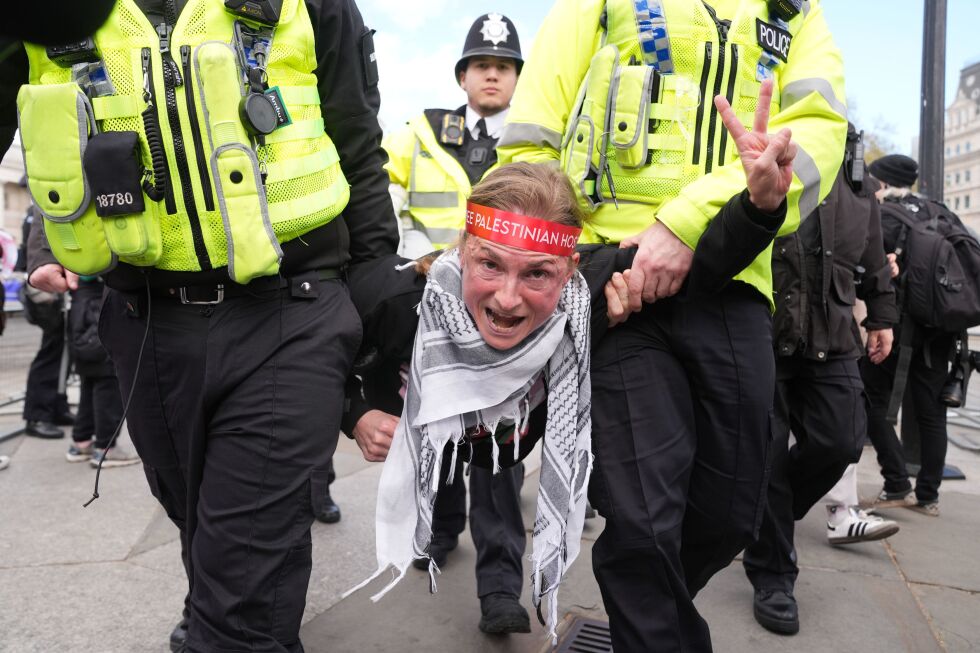 More than 200 arrested at London protest backing banned group