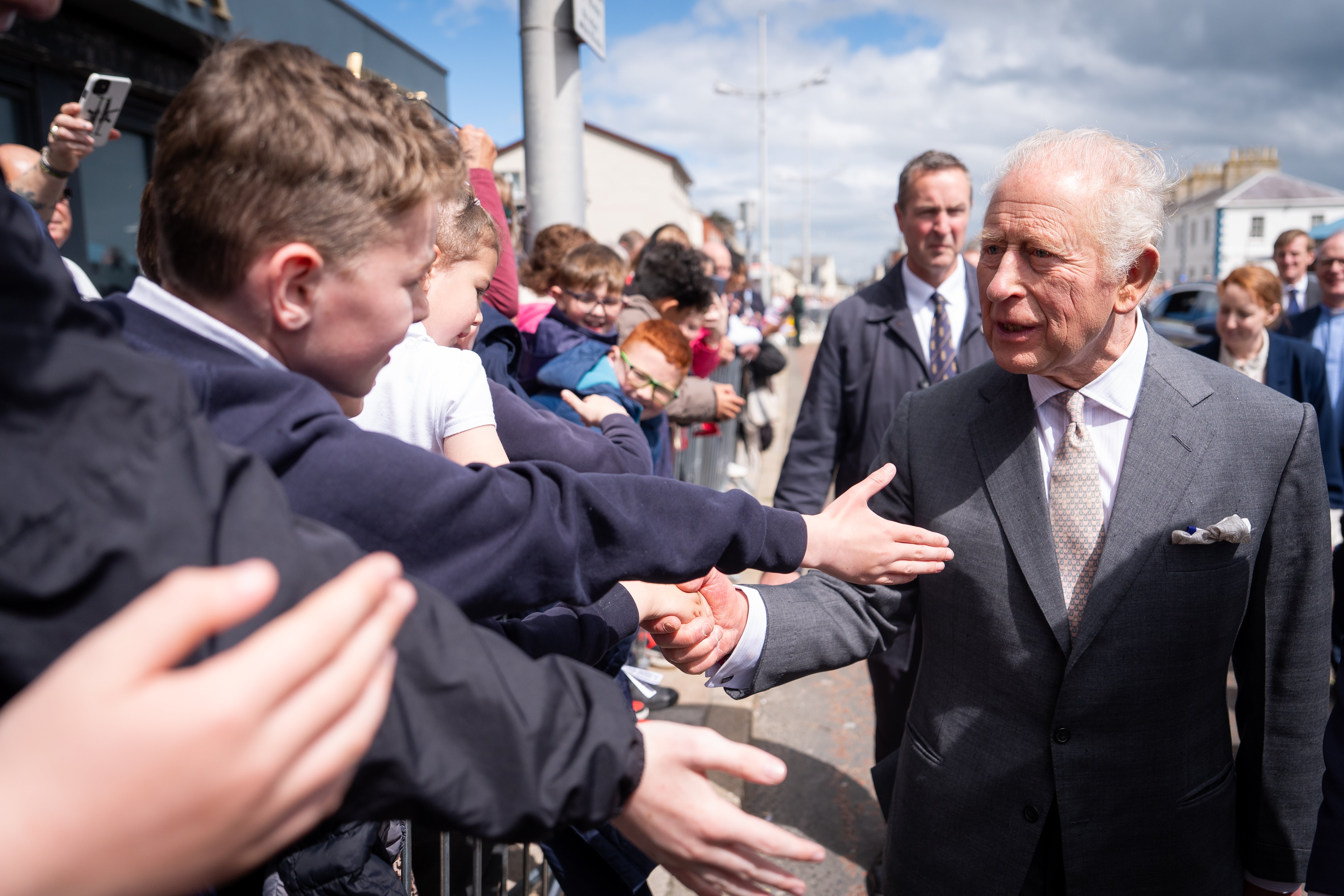 The 77-year-old monarch is currently visiting Northern Ireland