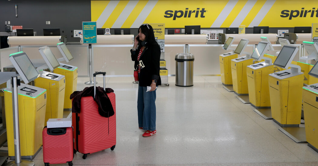 Spirit Airlines Cancels All Flights, Stranding Passengers