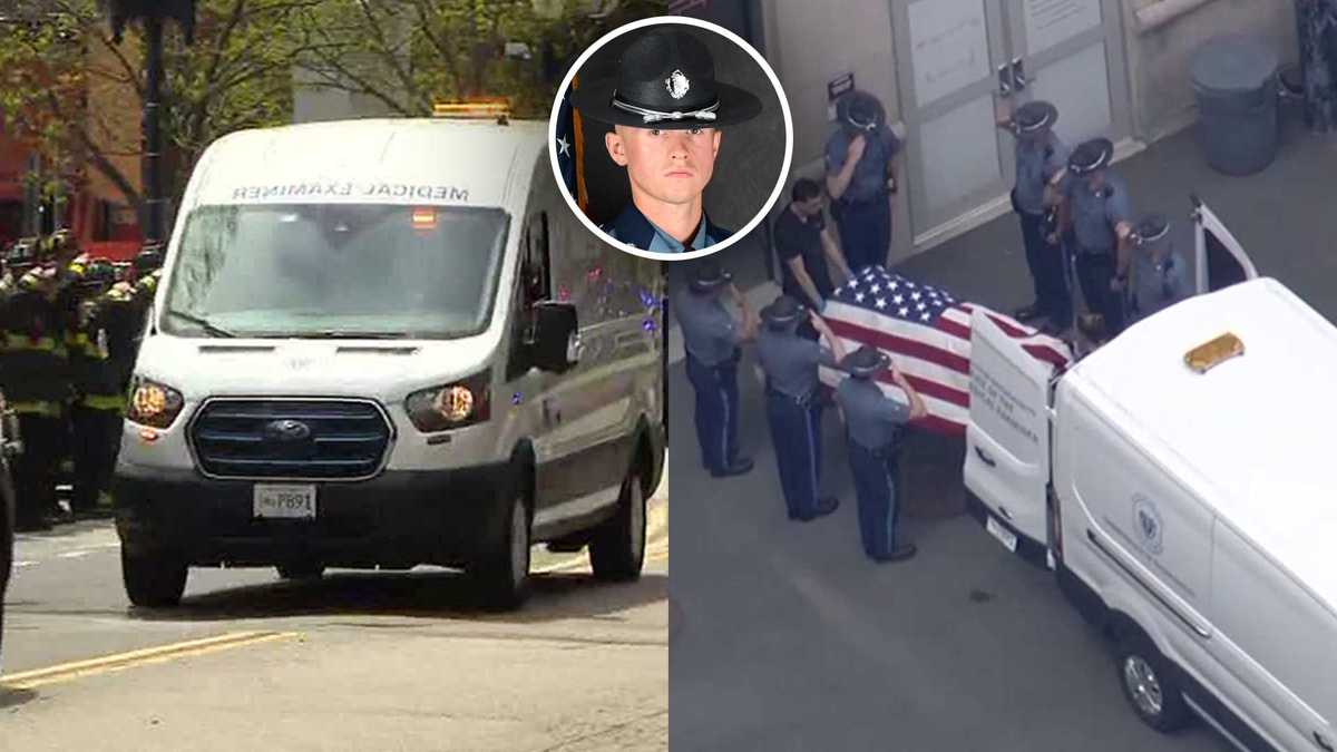 Solemn procession for trooper killed in wrong-way crash