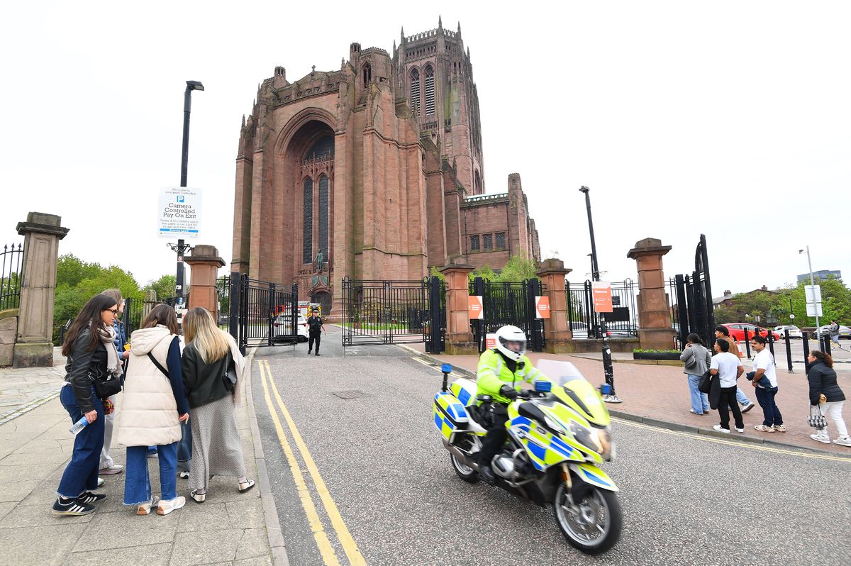 Liverpool Cathedral cordoned off after a fire