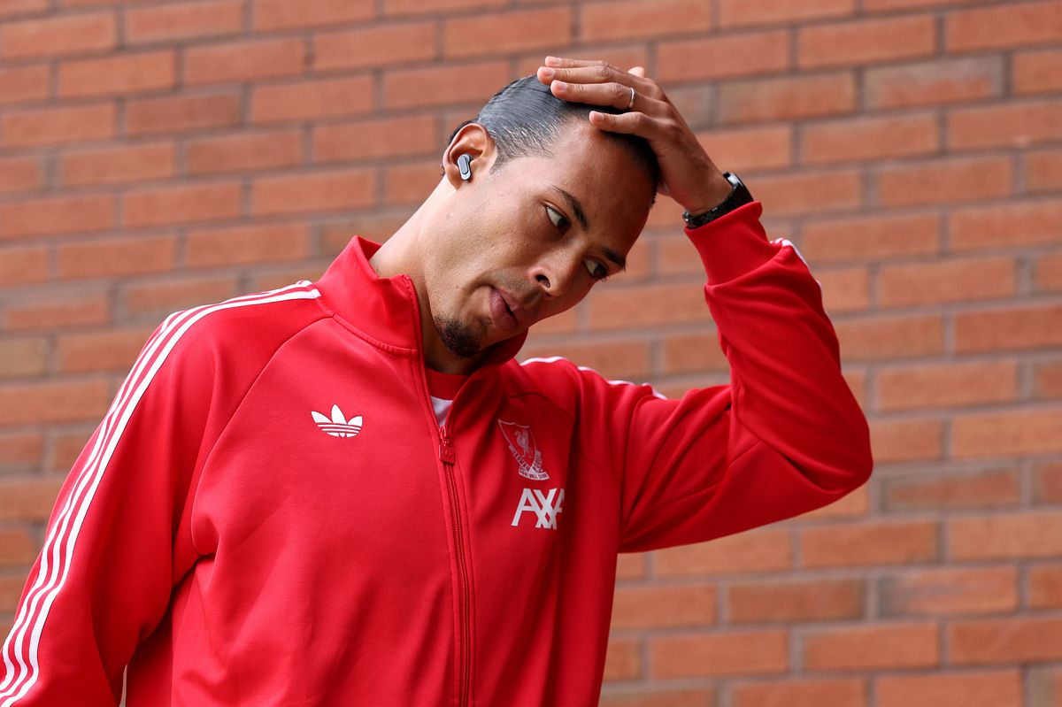 Virgil van Dijk arrives at Old Trafford prior to the Premier League match between Manchester United and Liverpool on May 03, 2026