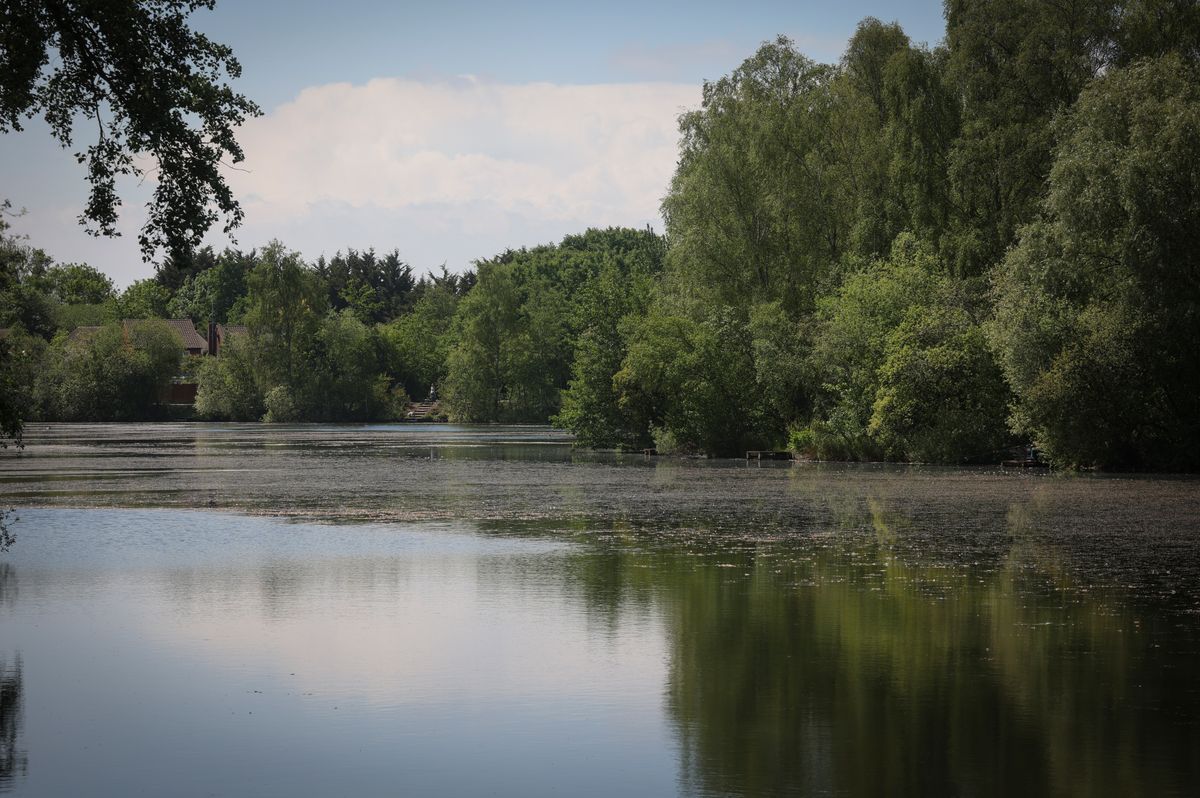 A general view of Balderton Lake in Balderton, Nottinghamshire.