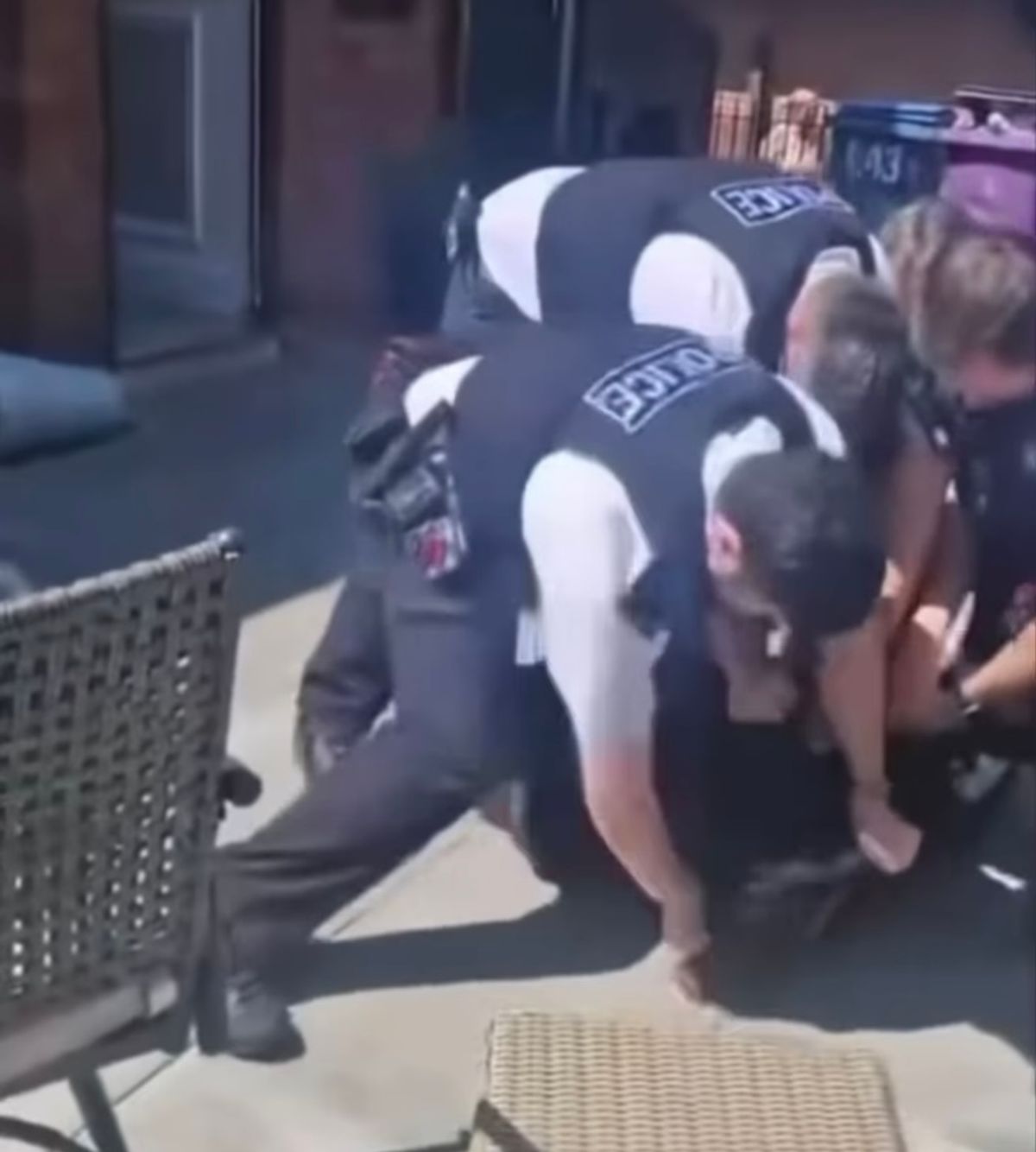 Merseyside Police officers detain man following incident on Gilbert Street