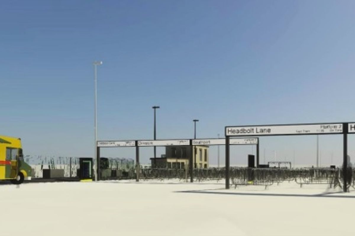 A visualisation of how part of the new fan management zone at Sandhills could look