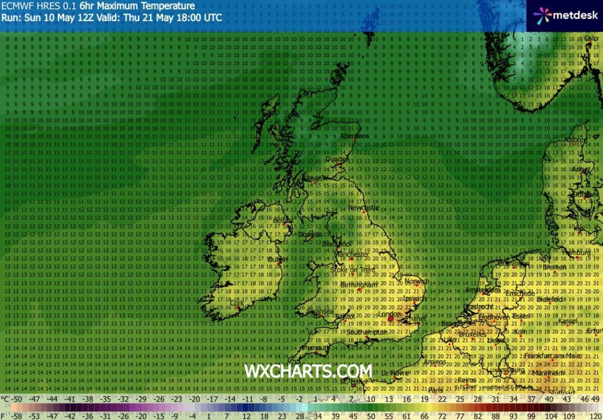 UK weather map