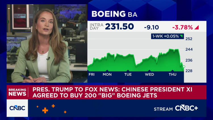 President Trump to Fox News: Chinese President Xi agreed to buy 200 'big' Boeing jets