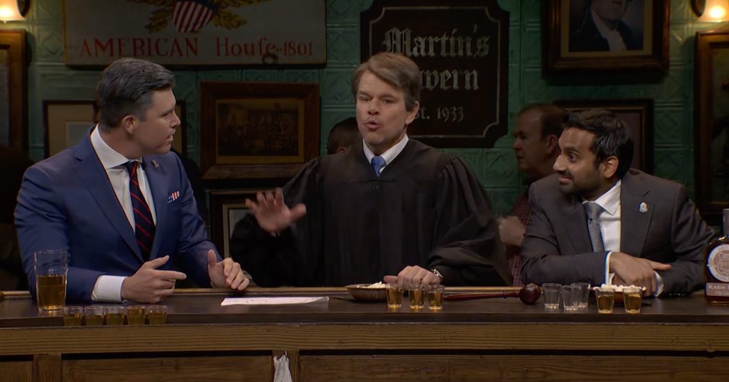 On ‘S.N.L.’, Brett Kavanaugh, Kash Patel and Pete Hegseth Walk Into a Bar