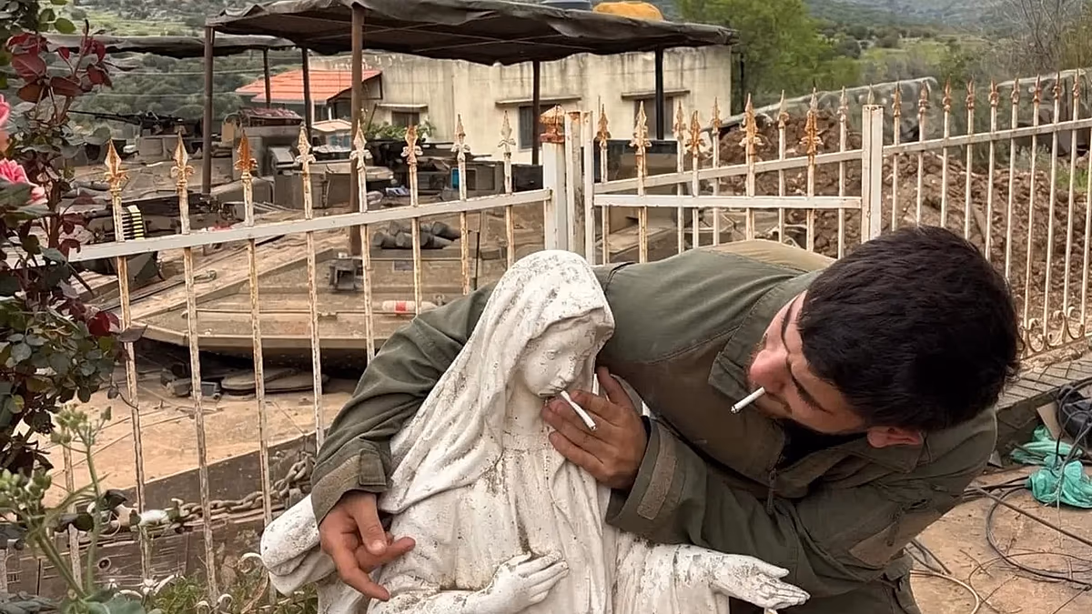Israel army investigating after soldier seen desecrating Virgin Mary statue in Lebanon