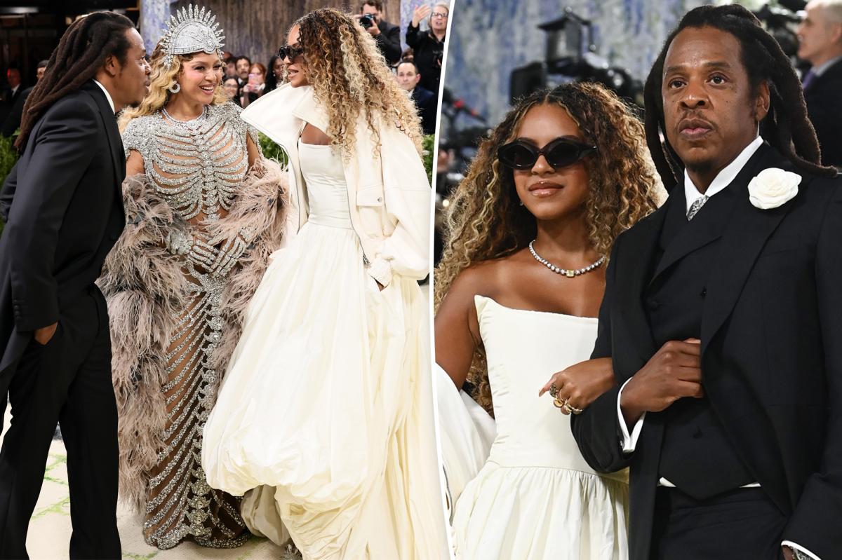 Blue Ivy ignores requests to remove sunglasses at Met Gala