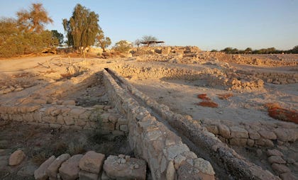 Water conduit that crossed the ancient Jewish city at Ein Hatzeva. Credit: Eliahu Hershkovitz Water conduit that crossed the ancient Jewish city at Ein Hatzeva